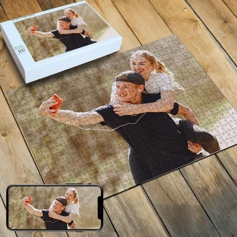 Custom Photo Wooden Jigsaw Puzzle - Best Personalized Gift for All Ages