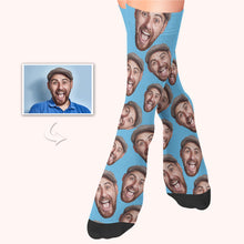 Load image into Gallery viewer, Custom Photo Face Socks With Multiple Colors
