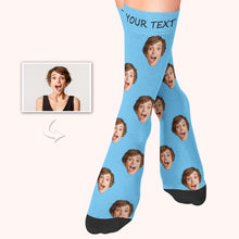 Load image into Gallery viewer, Custom Photo Face Socks With Multiple Colors Add Your Texts
