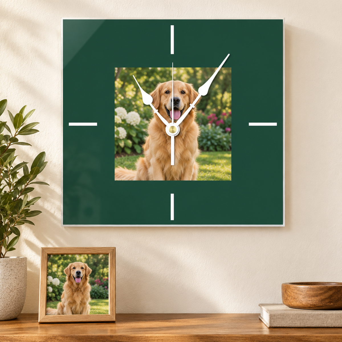 Personalized Photo Wall Clocks Customized Square Silent Gift Idea