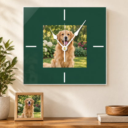 Personalized Photo Wall Clocks Customized Square Silent Gift Idea
