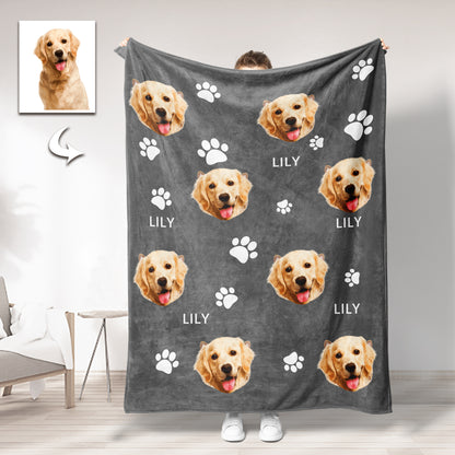 Personalized Keepsake Blanket with Your Pet Photo - Custom Gift