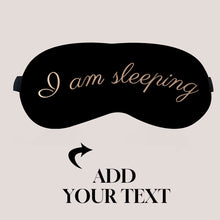 Load image into Gallery viewer, Custom Printed Sublimated Eye Mask Personalized Text Cotton Sleep Mask
