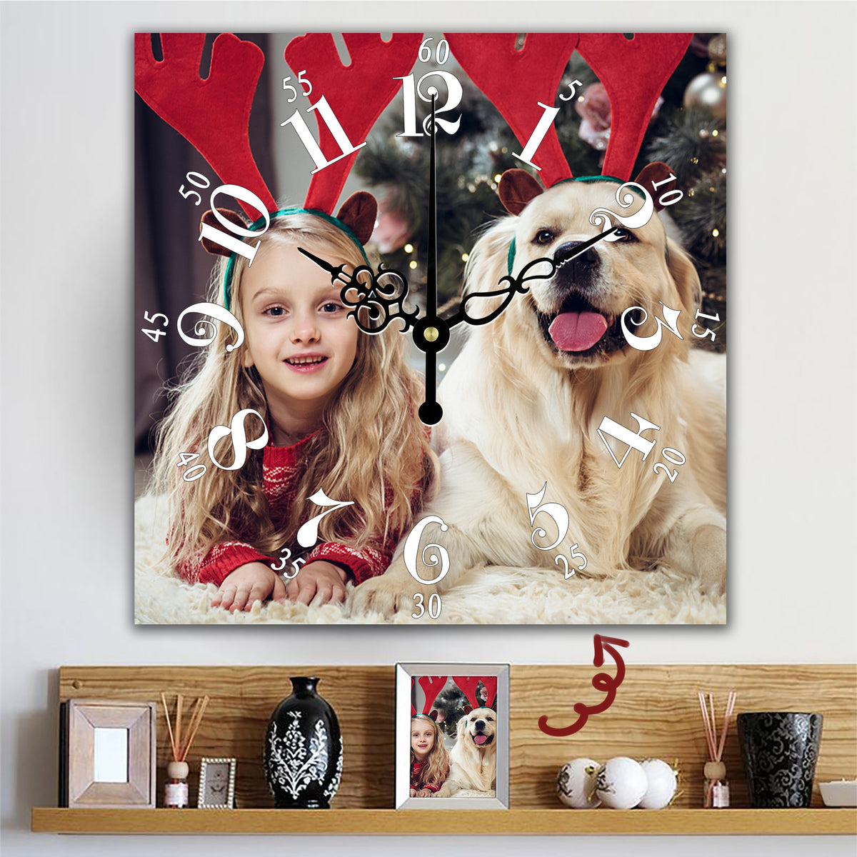 Custom Square Clock Personalized Clock Square Custom Wall Clock Gift With Photo – GiftInOne