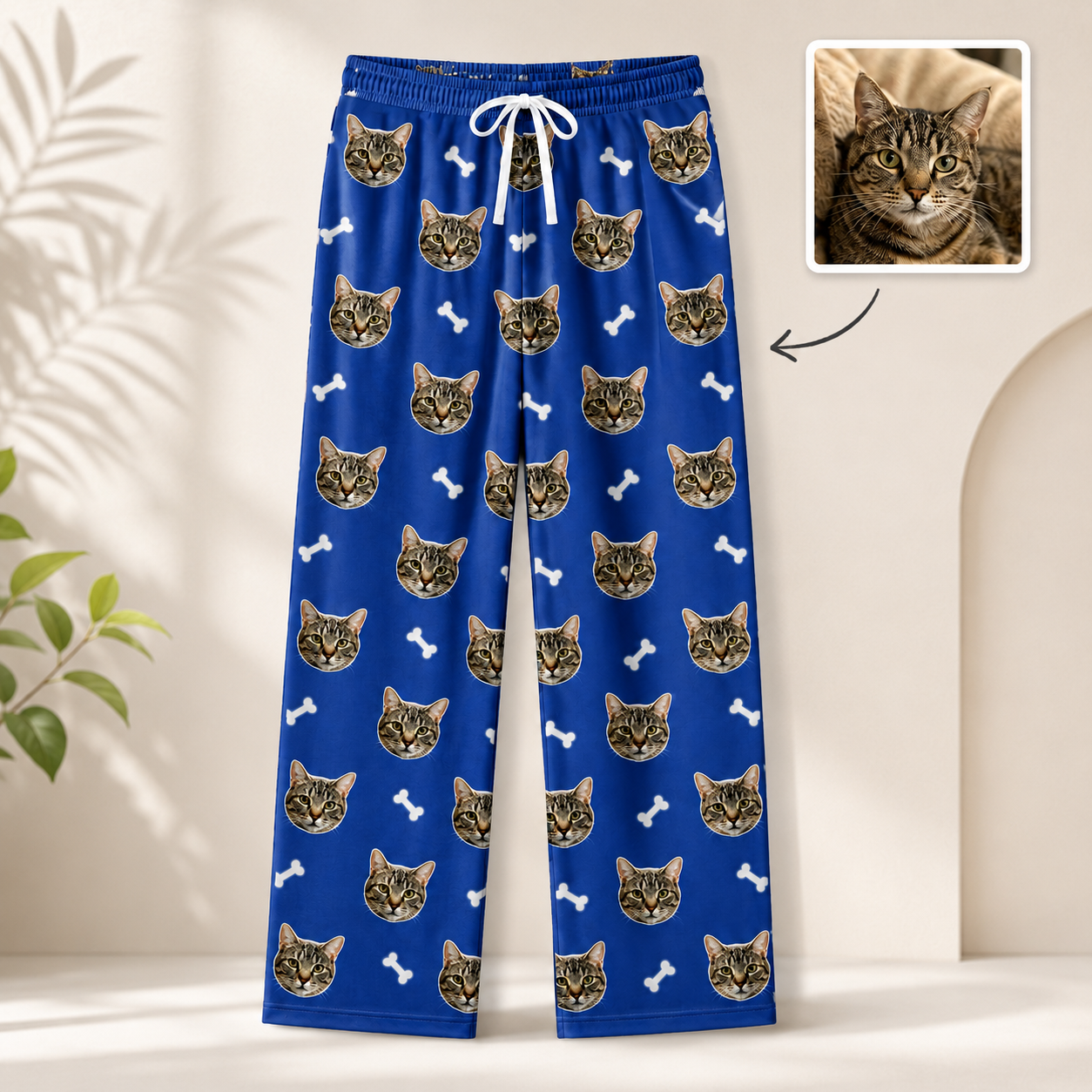 Unisex Dog Photo Pajamas - Custom Nightwear Pants, Pet Lover Gift