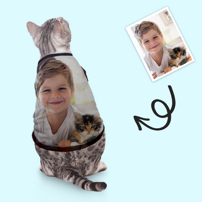 Personalized Photo Pet Tank Top Custom Pet Cloth Shirt Vest For Cat