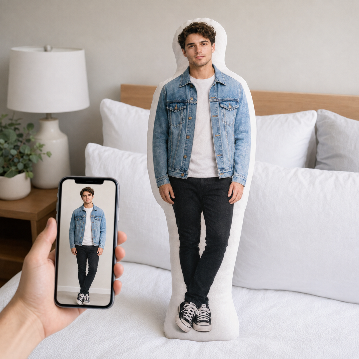 Personalized Multi-person Photo Pillow - Unique Custom Shaped Gifts