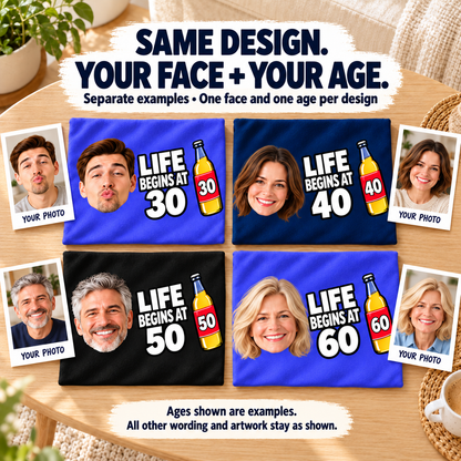 Custom Birthday Pajamas with Face & Age – Funny Personalized Birthday Gift