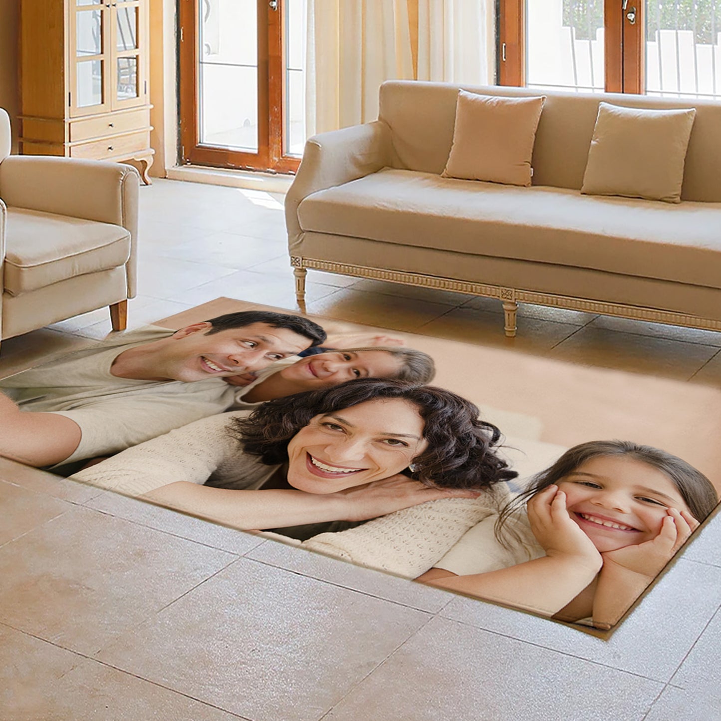 Custom Photo Logo Door Mat - Soft, Anti-Slip, Washable Area Rug for Home