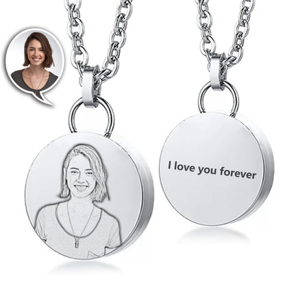 Custom Engraved Cremation Urn Necklace – Stainless Steel Keepsake Pendant