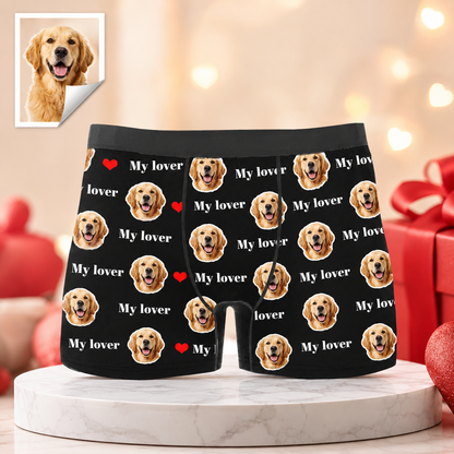 Custom Boxer with Photo and Text Mens Underwear with Face
