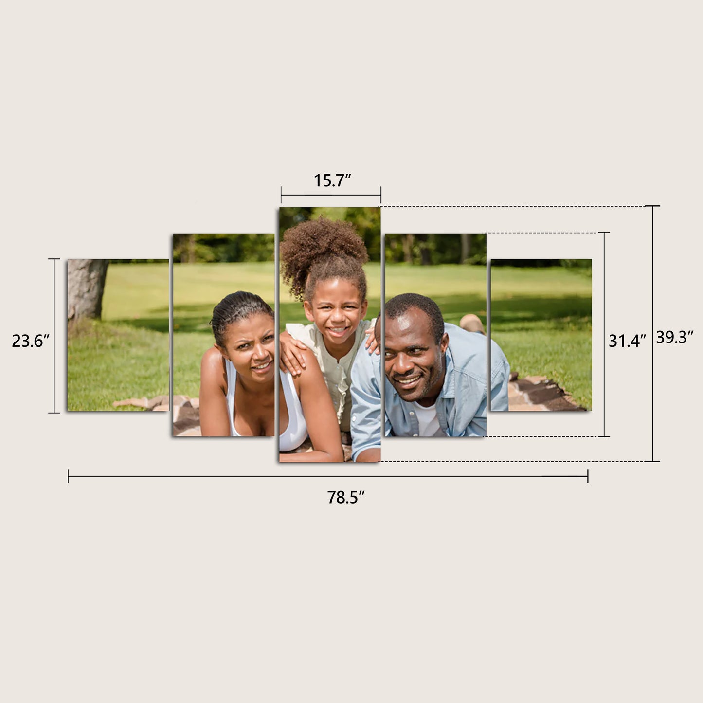 Print into Canvas Personalized Canvas with Photo College Canvas 5 Pcs