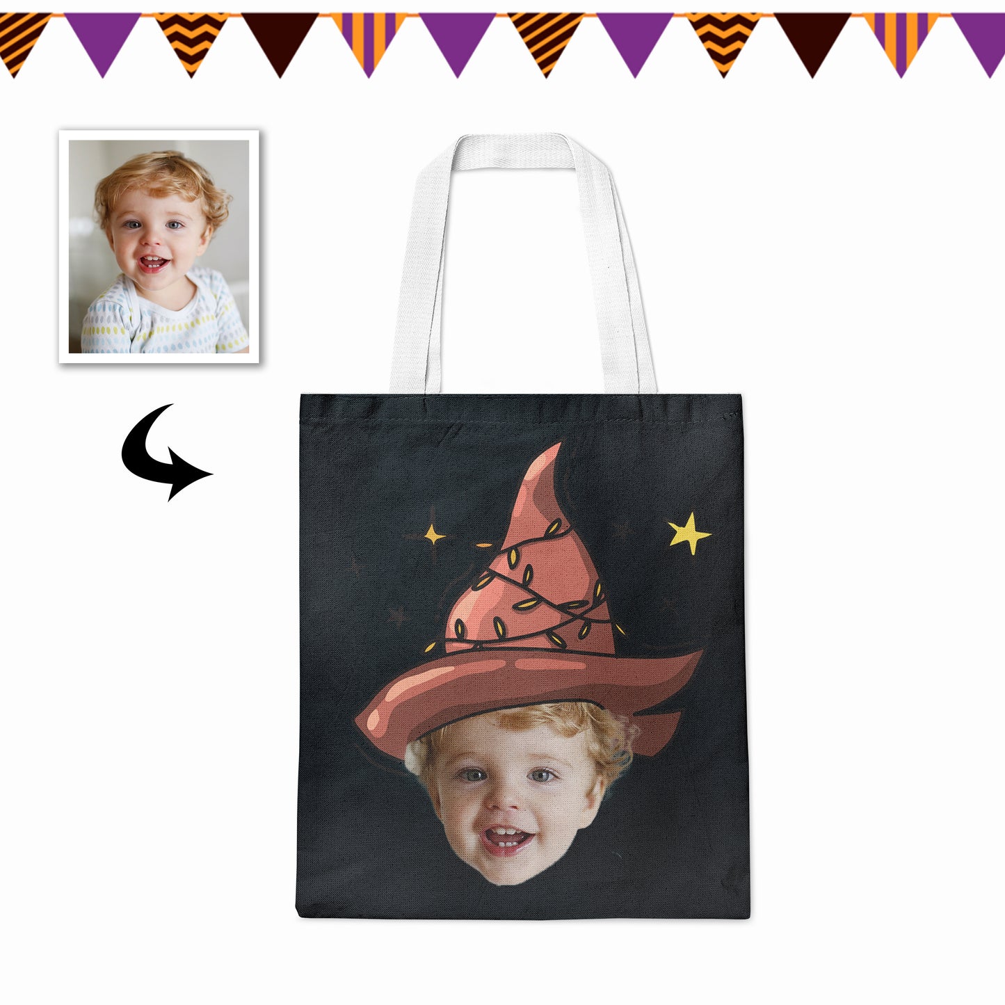 Custom Tote Bags With Photo Printing For Halloween