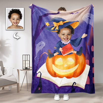 Custom Family Photo Blankets For Halloween