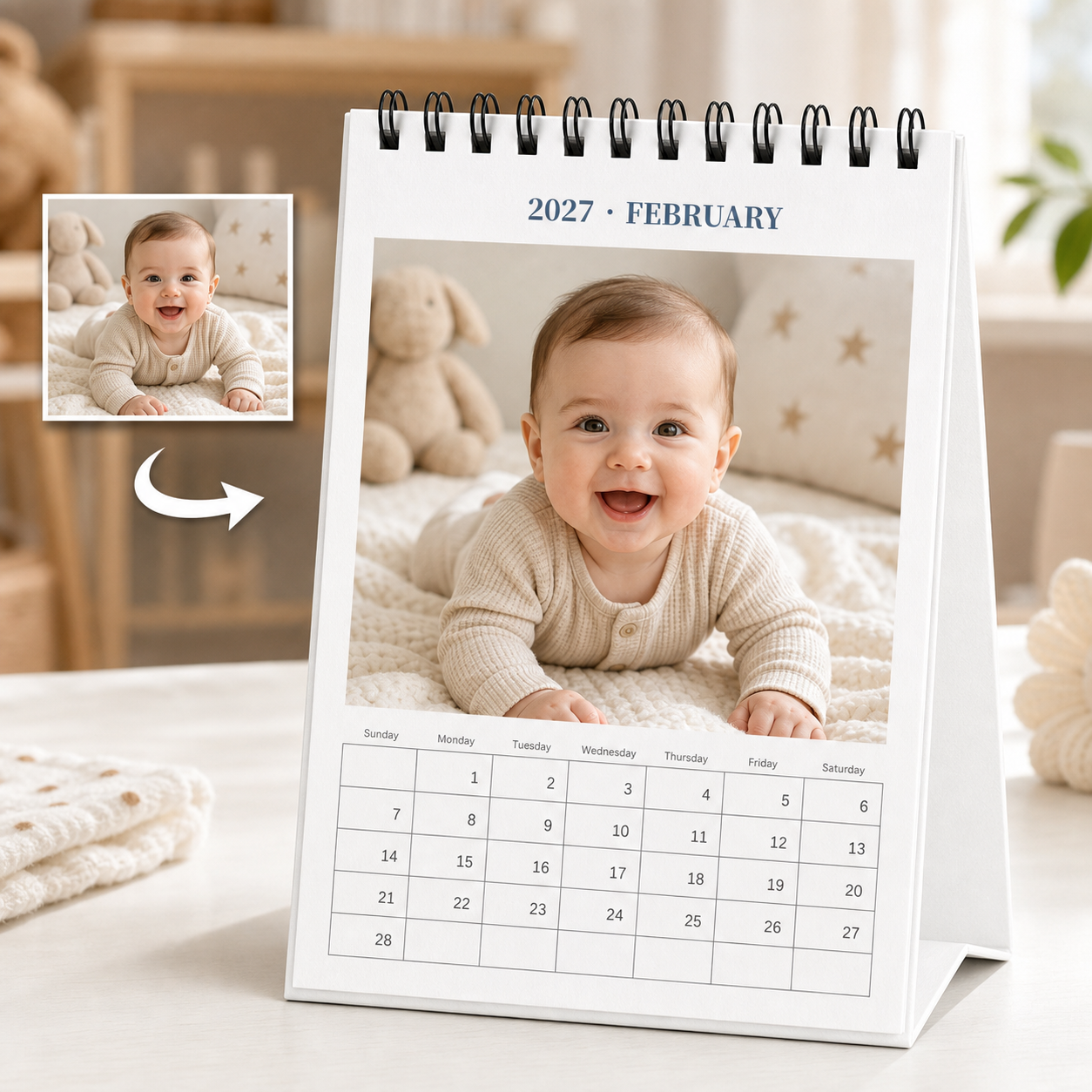 Custom Desktop Calendar with Your Photos