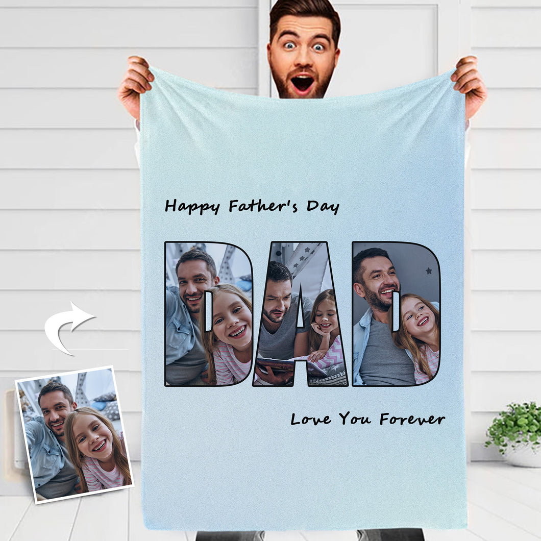 Custom Photo Blankets For Dad Personalized Blankets For Father's Day