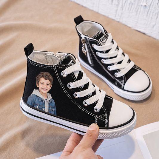 Custom Photo High Top Canvas Shoes Baby & Kids