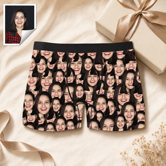 Custom Boxer with Photo Mens Underwear with Face