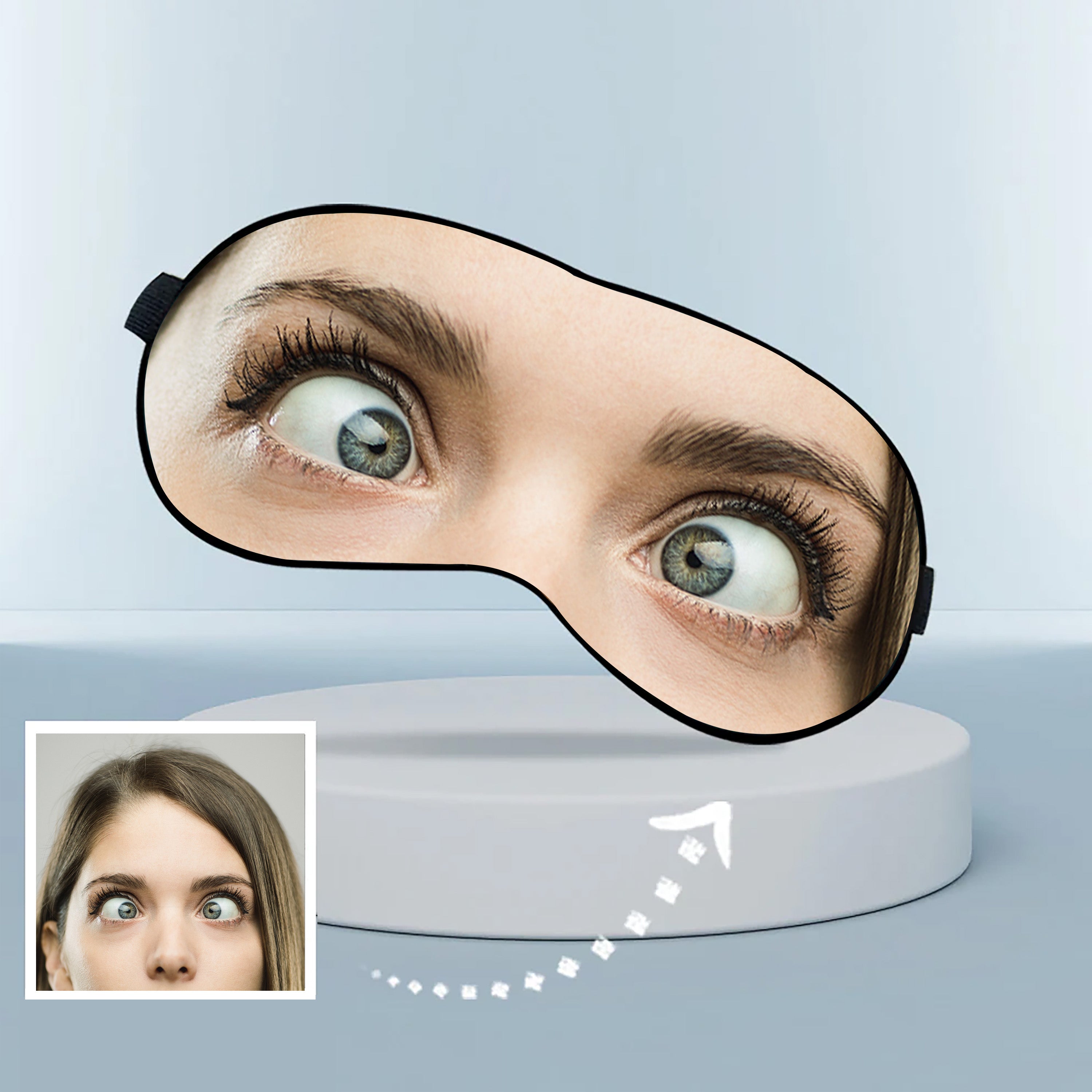 Sticker Eye Mask Custom Printed Sublimated Eye Mask for Fun with the Image of Eyes ...