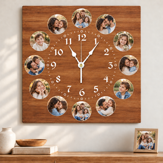 12pcs Photo Wall Clock Personalized Clock