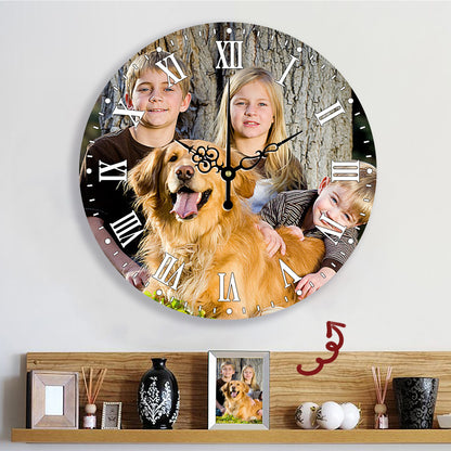 Personalized Round Photo Clock | Custom Wall Clock Gift