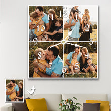 Load image into Gallery viewer, Personalized Clock Square Custom Wall Clock With Photo
