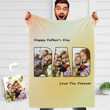 Load image into Gallery viewer, Custom Photo Blankets For Dad Personalized Blankets For Father&#39;s Day
