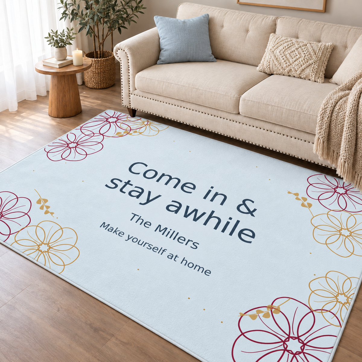 Personalized Flannel Carpet - Extra Soft, Anti-Slip Custom Floor Mats