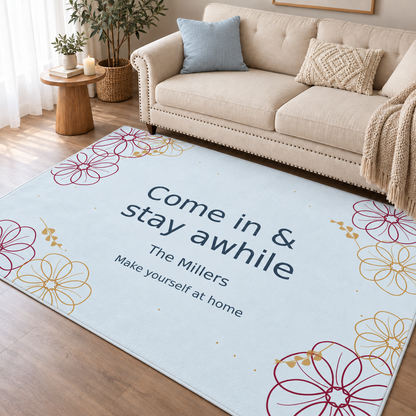 Personalized Flannel Carpet - Extra Soft, Anti-Slip Custom Floor Mats