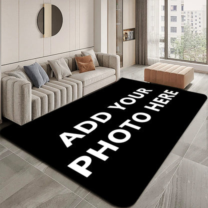 Custom Photo Flannel Carpet, Extra Soft Anti-Slip Floor Picture Mats