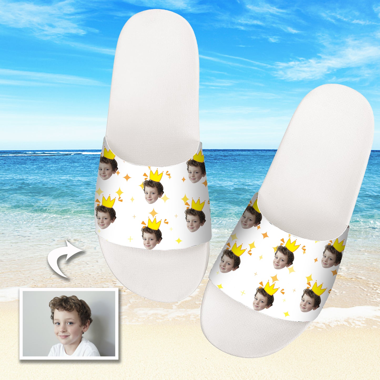 Custom Photo Slippers Personalized Sliders Sandals For Baby & Kids