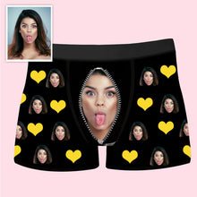 Load image into Gallery viewer, Custom Boxer with Photo Mens Underwear with Heart and Lover Face
