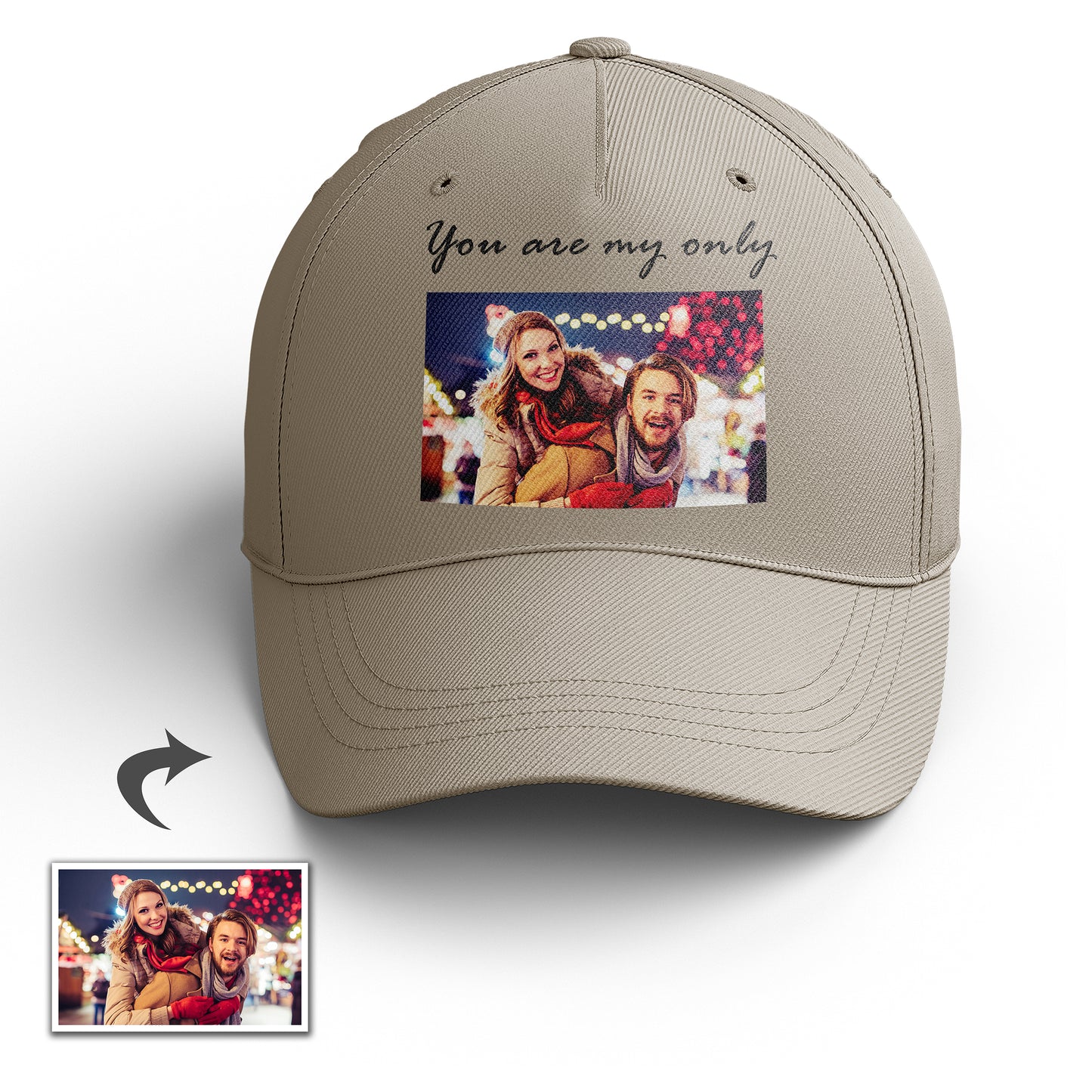 Custom Photo and Text Baseball Cap: Personalized Unisex Gift