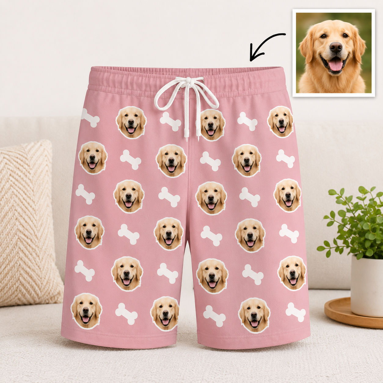 Unisex Dog Photo Pajamas - Custom Nightwear Pants, Pet Lover Gift