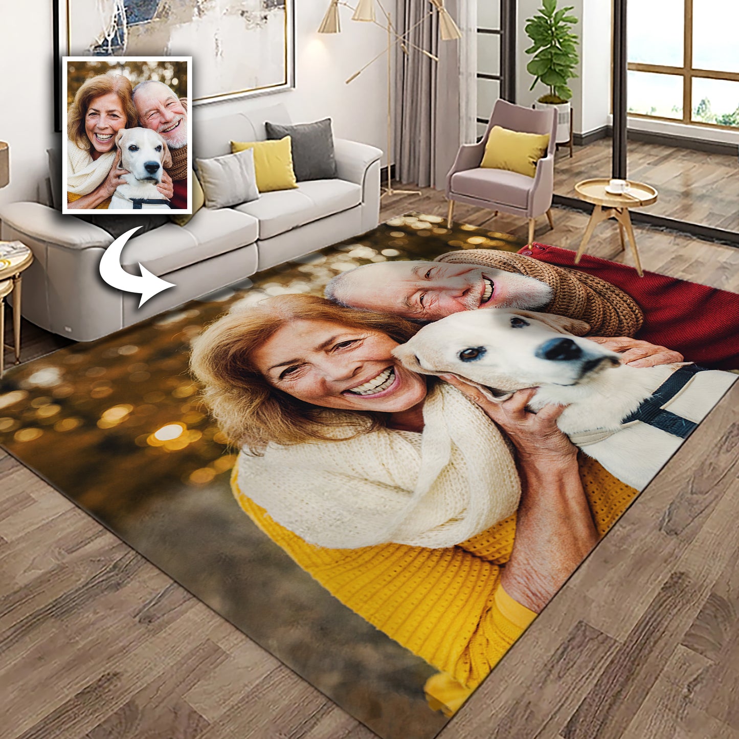 Custom Pet Photo Door Mat - Soft, Washable Rug for Home