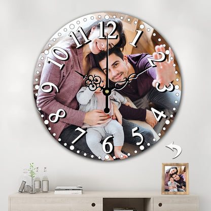 Personalized Wall Clock - Capture Moments all Number Styles