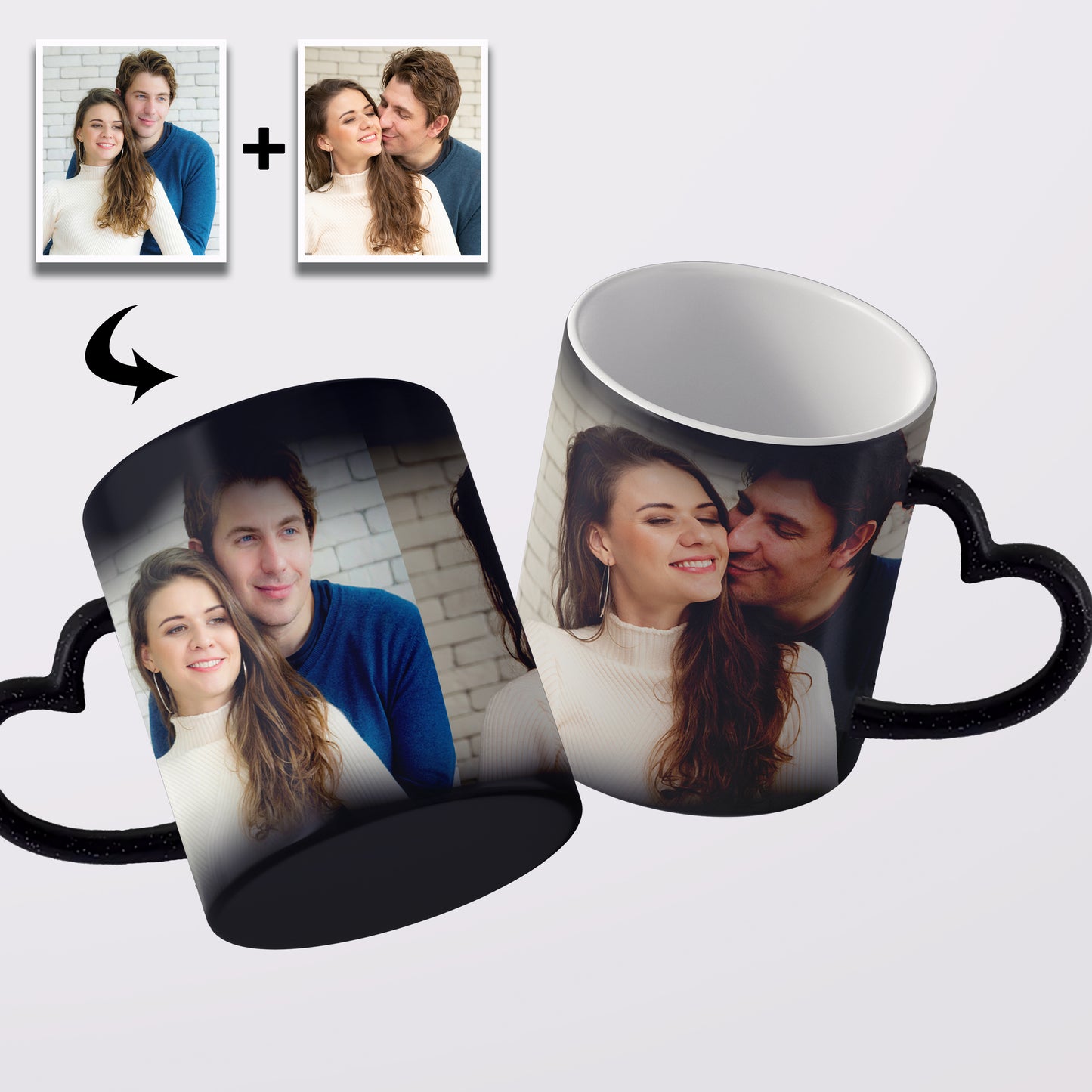 Custom Photo Magic Mug - Personalized Heat-Sensitive Color Changing Cup