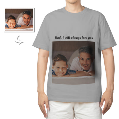 Unisex Cotton T-Shirt with Custom Photo-Text, Double-Sided Print