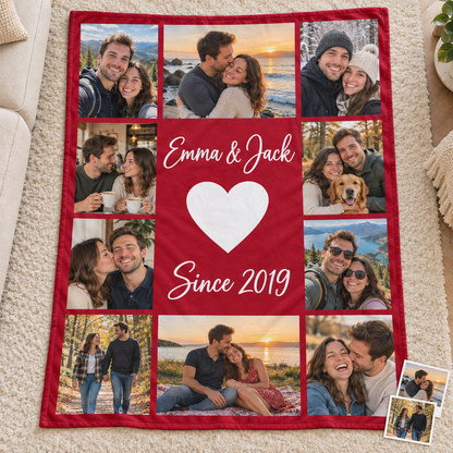 Custom Photo Keepsake Blanket - Personalized Memory Throw
