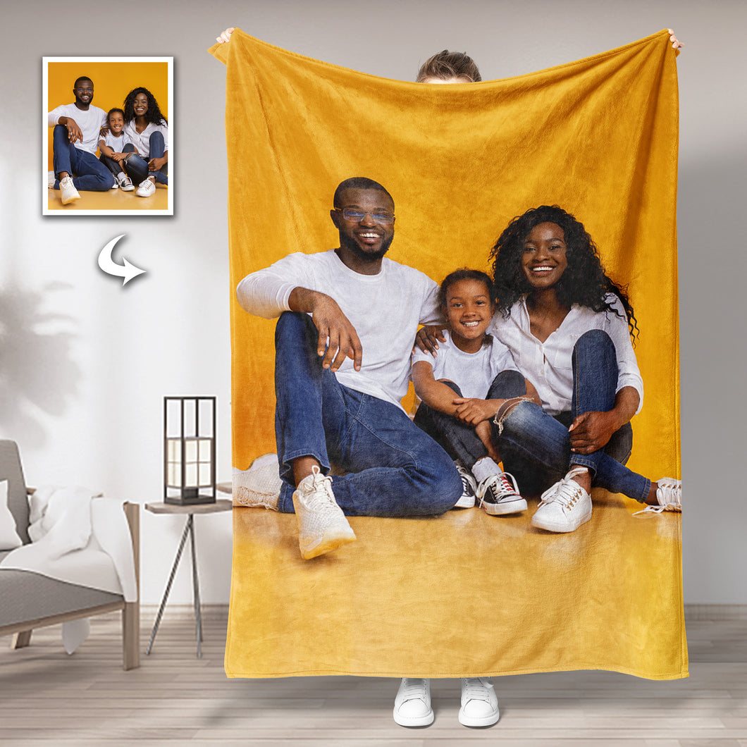 Custom Family Photo Blankets Personalized Photo Memorial Blankets
