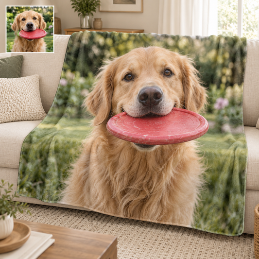 Custom Pet Photo Blanket – Original Photo or AI Art