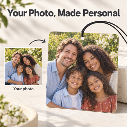 Personalized Photo Car Air Freshener – Double-Sided Custom Print