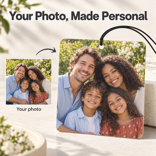 Personalized Photo Car Air Freshener – Double-Sided Custom Print