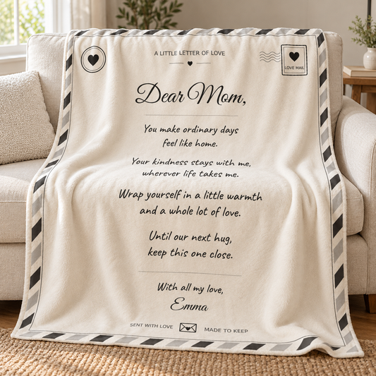 Create Your Own Warmth with Custom Text Mail Personalized Blankets