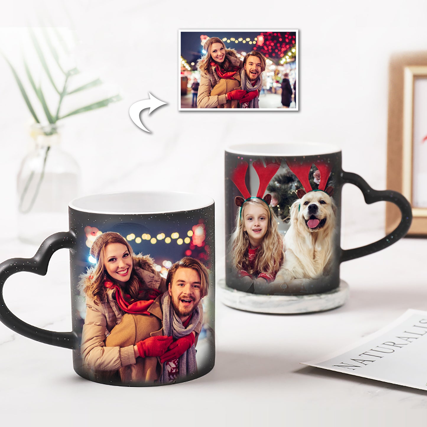 Custom Photo Magic Mug - Personalized Heat-Sensitive Color Changing Cup