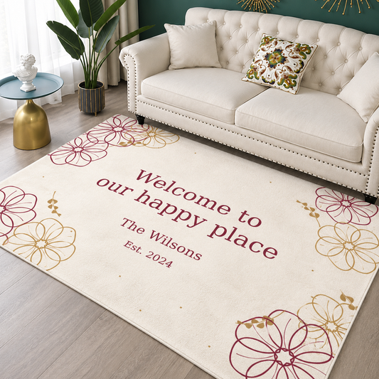 Personalized Flannel Carpet - Extra Soft, Anti-Slip Custom Floor Mats
