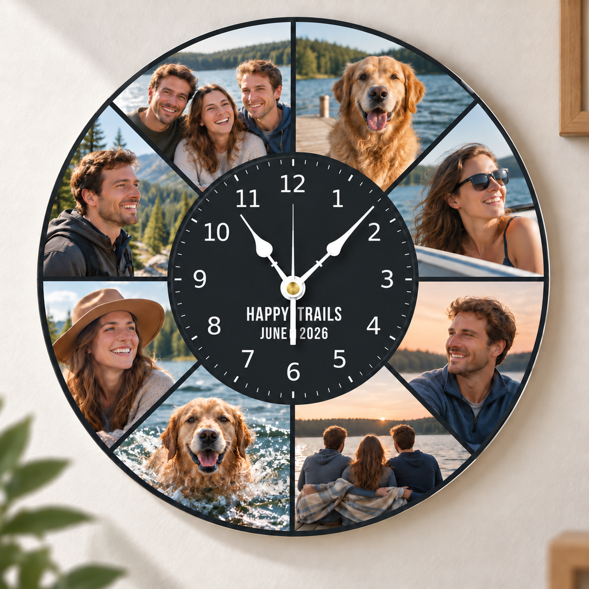 Personalized Photo Round Wall Clock - Custom Picture Clock for Home Decor Gift