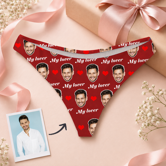 Custom Womens Thong with Boyfriend’s Photo Sexy Underwear Women Boxers