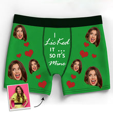 Load image into Gallery viewer, Custom Boxer with Photo Mens Underwear with Face and Heart and Texts
