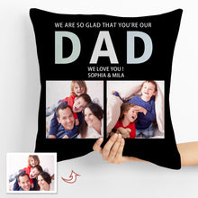 Load image into Gallery viewer, Photo Custom Throw Pillows for Dad Best Father&#39;s Day Gift
